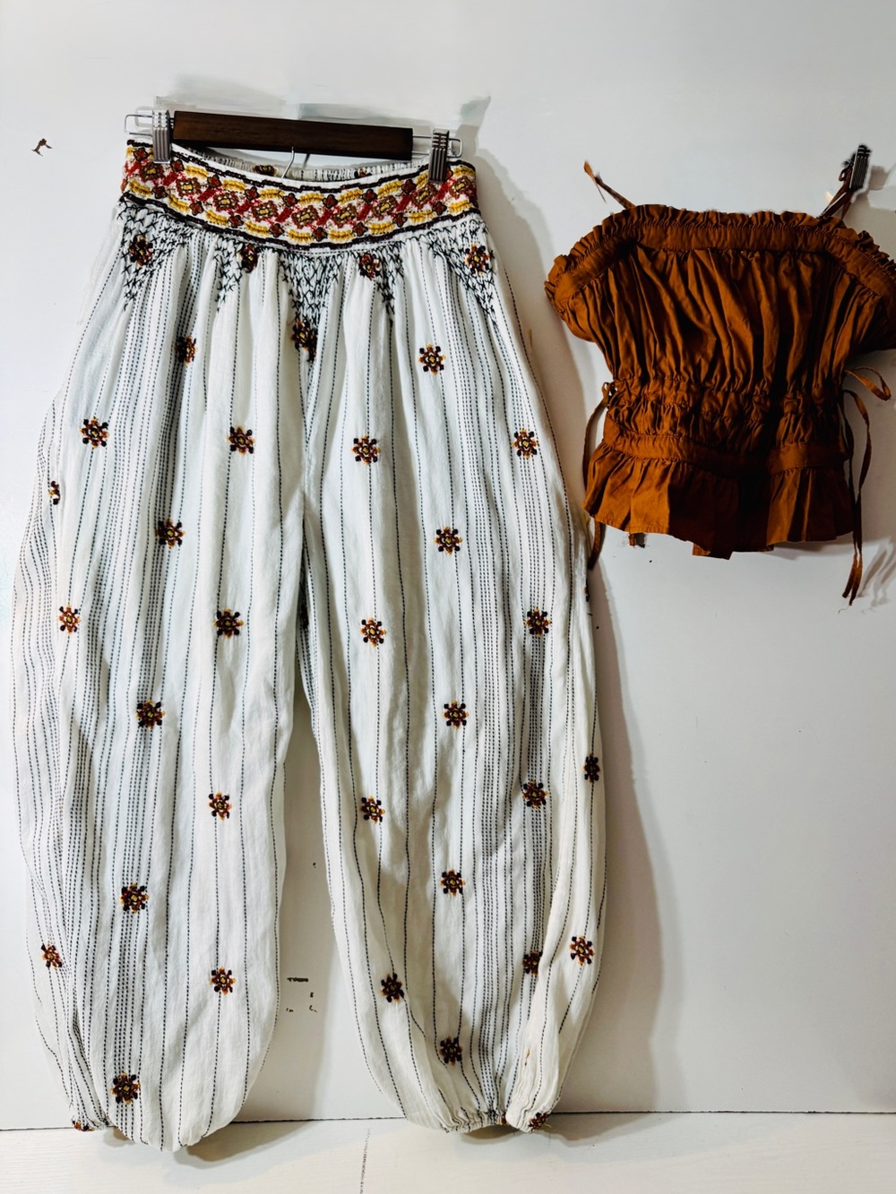 FREE PEOPLE BALOON HARAM PANTS & FP CONVERTIBLE TUBE TOP! 2 PIECE SET!